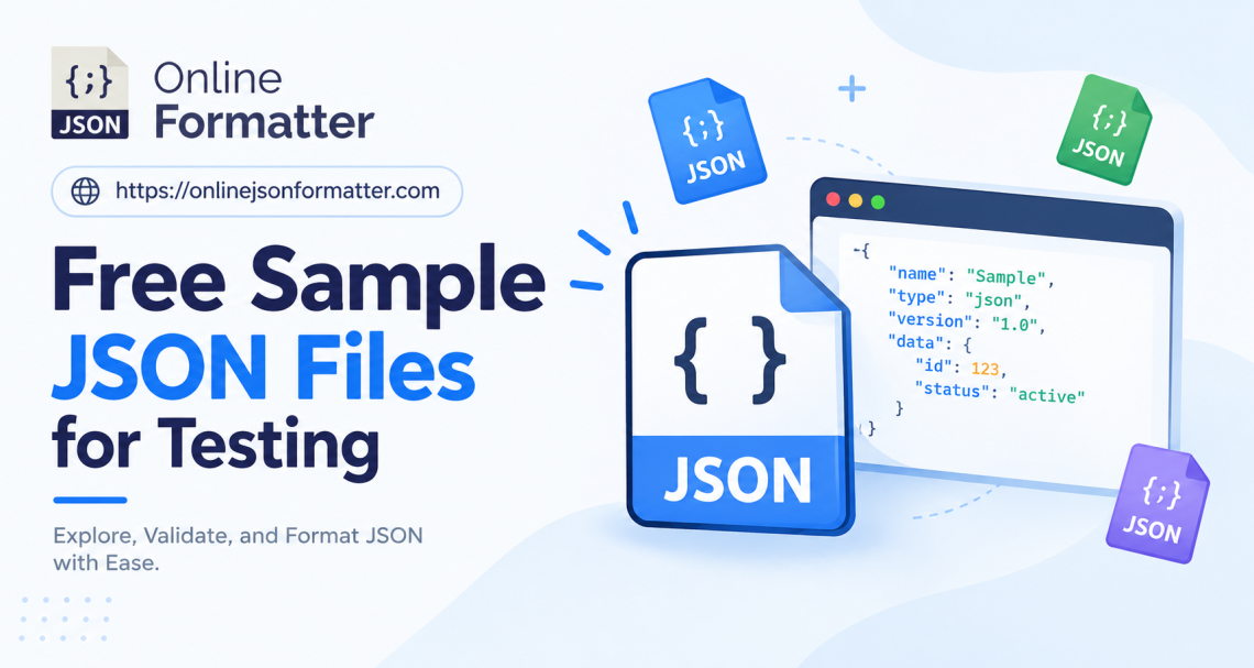 Sample JSON files for testing with ready-made JSON examples